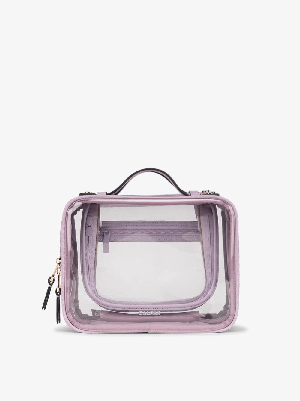 Medium Clear Cosmetics Case in Lavender